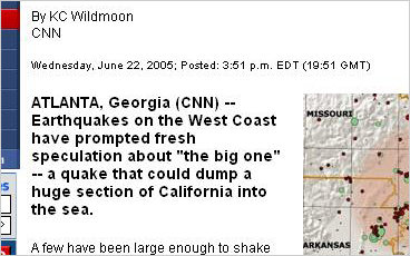 Original text of CNN quake story